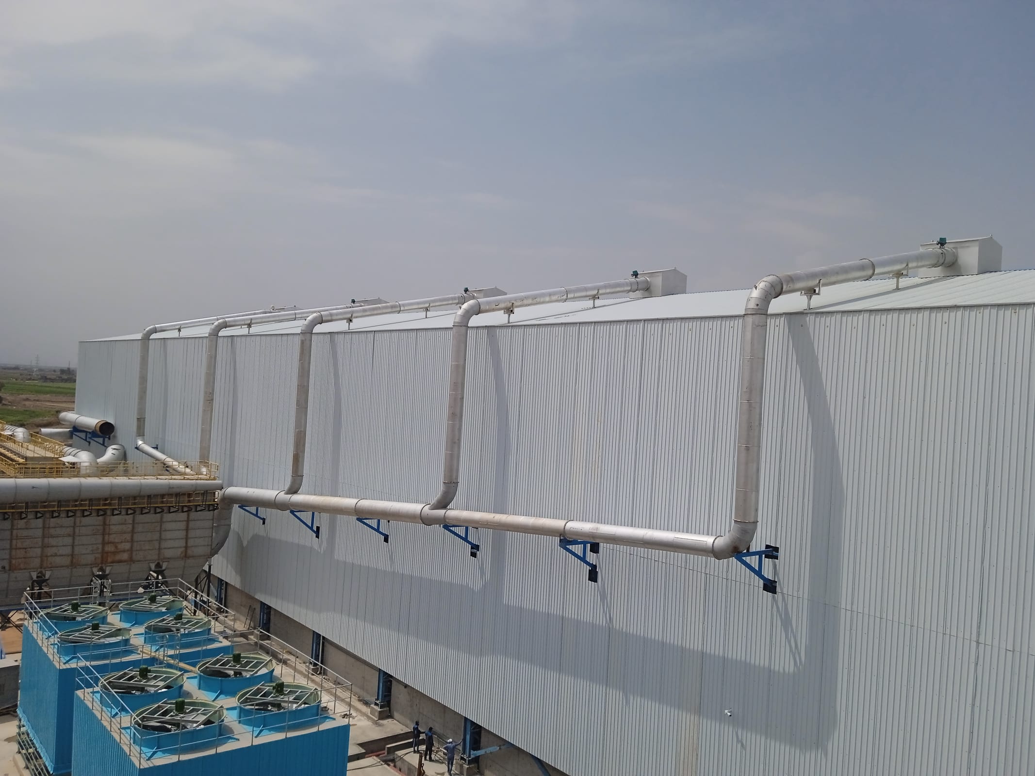 Large industrial duct installation engineered and supplied by TECHFLOW